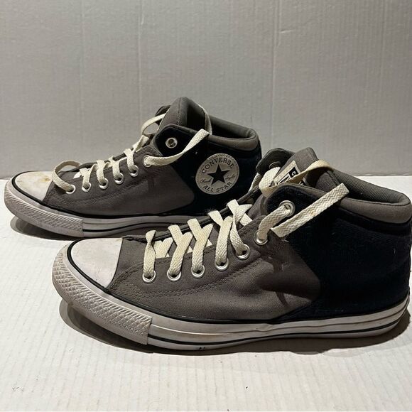 Converse All Star Hi Top Sneaker Unisex Gray and black Men's 9 Women's 11 - Picture 2 of 9